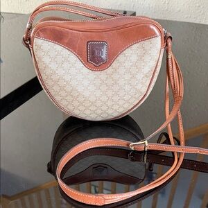 Celine Tan and Brown Crossbody Bag - vintage
